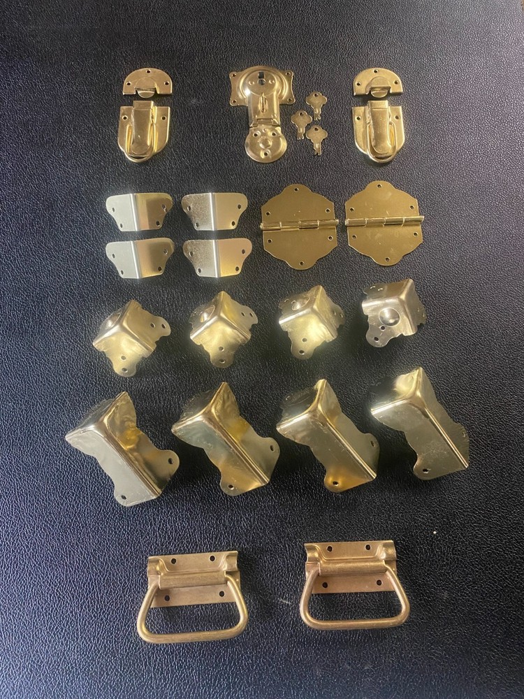 Vintage Steamer Trunk Hardware complete kit to make a full trunk project.