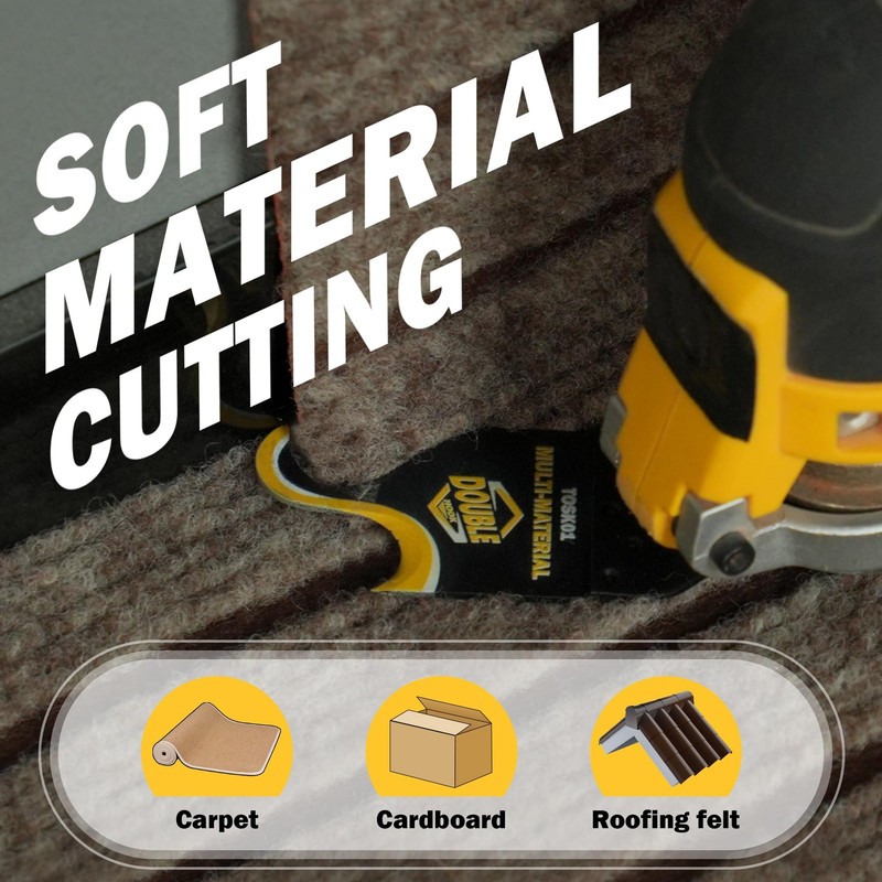 Oscillating Tool Hook Knife Blades - 5 PCS for Roofing, PVC, Carpet, Cardboard gallery