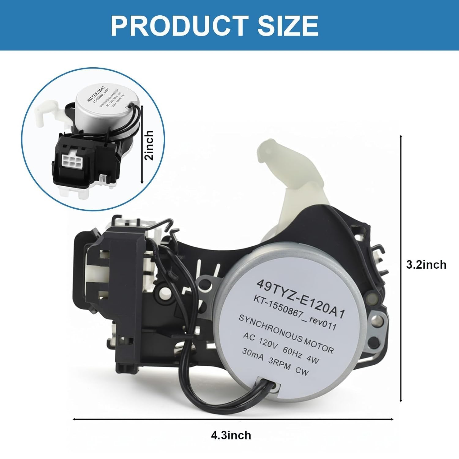 W10913953 Washer Shift Actuator - Compatible with Whirlpool, Maytag, Kenmore, Am gallery