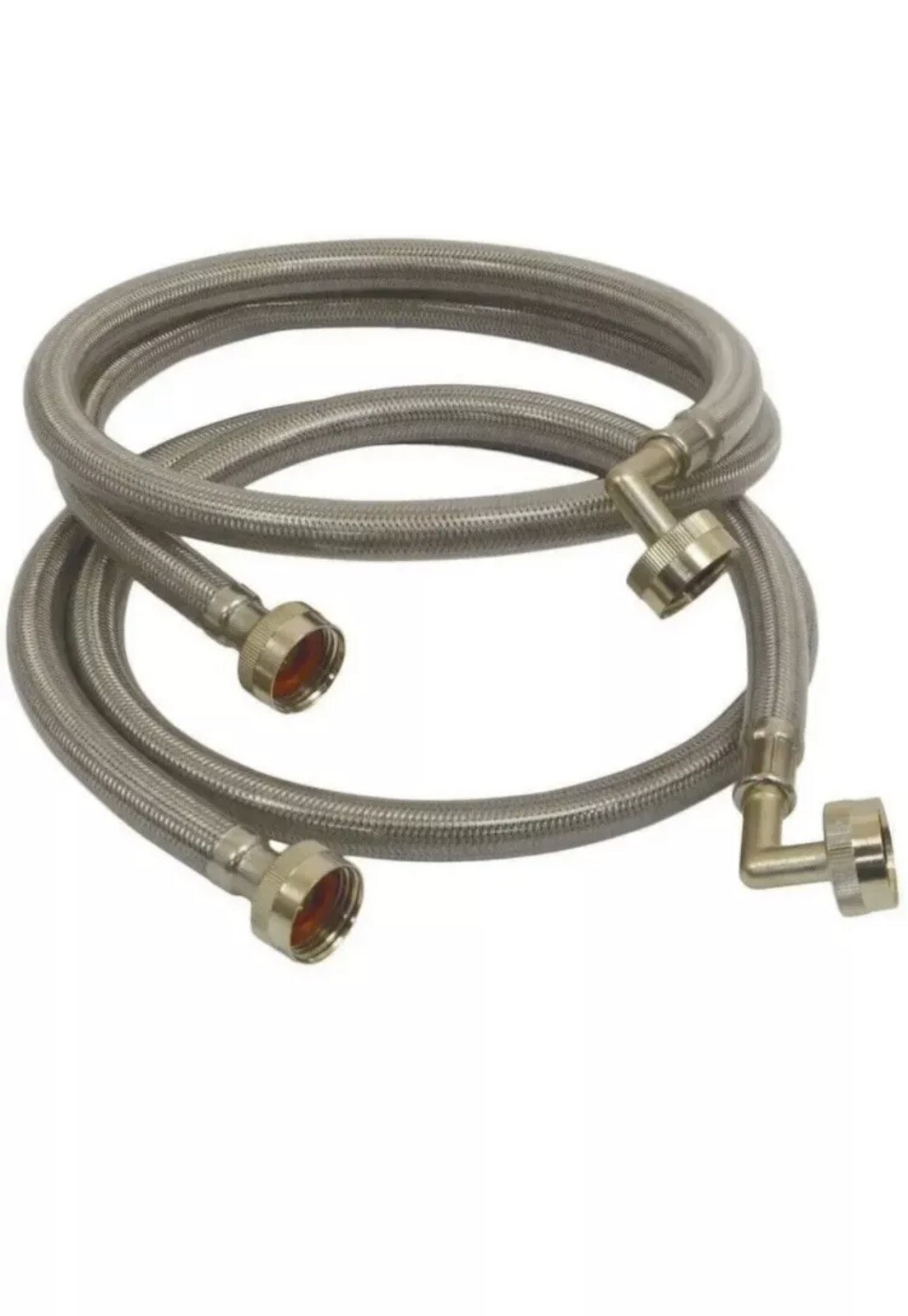 Everbilt 4 ft. Polymer Coated Stainless Steel Washing Machine Connector (2-Pack) gallery