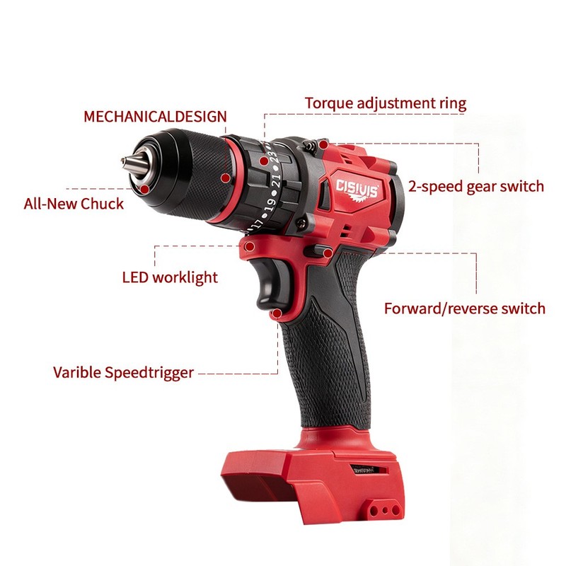 Compatible Milwaukee M18 Battery 35N.m Brushless Drill Driver Bare Tool gallery
