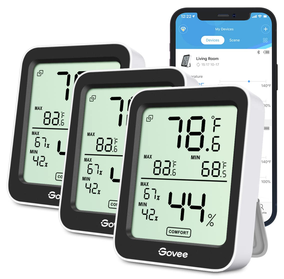 Govee H5075 Bluetooth Hygrometer Indoor Thermometer with App Alerts & Data Expor gallery