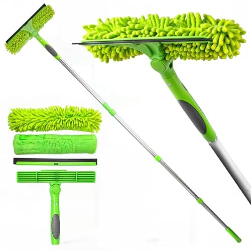 Professional Window Squeegee for Window Cleaning, 2 in 1 Rotatable 62 inches gallery
