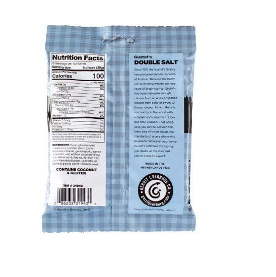 Gustaf's Double Salt Traditinal (Black) Licorice 5.29 Oz Bag gallery