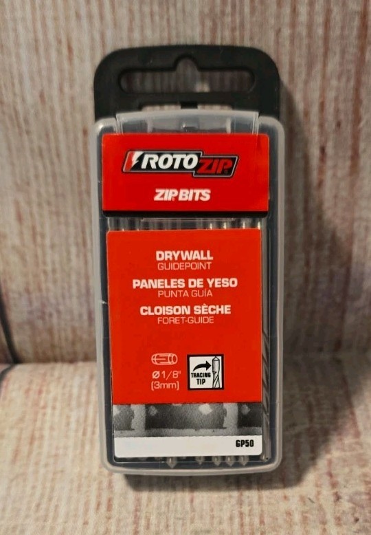 RotoZip GP50 Zip Bits Drywall Guidepoint 1/8” Cutting Bits 50 Pack. NEW&SEALED