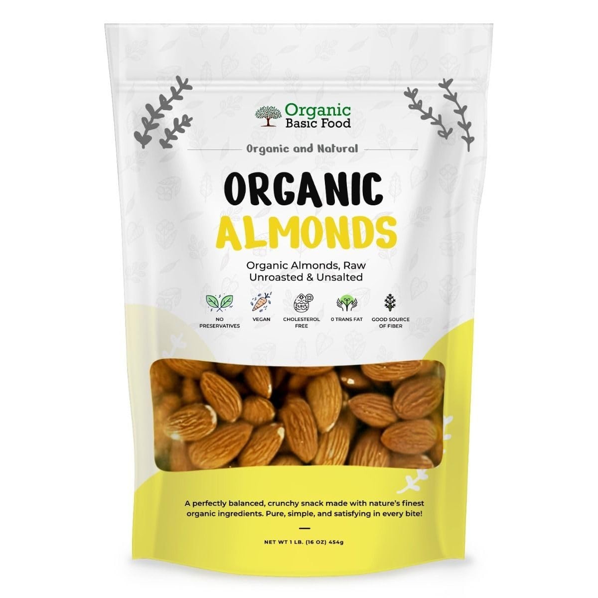 Organic Almonds, Raw, Unroasted & Unsalted | Non-GMO | Vegan | Gluten-Free 16oz gallery