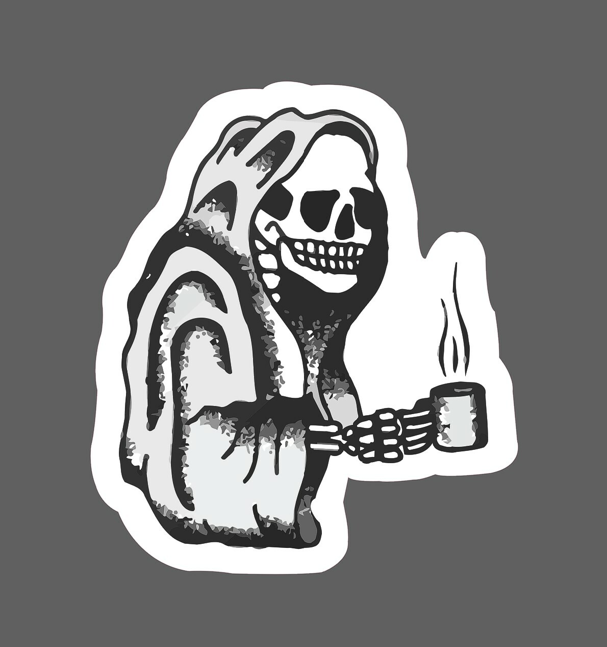 Grim Reaper Sticker Coffee Cup Waterproof - Buy Any 4 For $1.75 Each Storewide! gallery