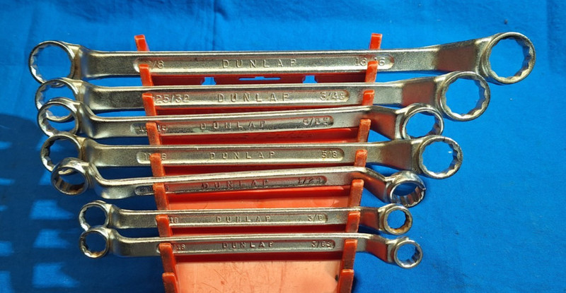 Dunlap 7 Piece SAE deep offset box wrench set 7/8" - 3/8 USA MADE gallery