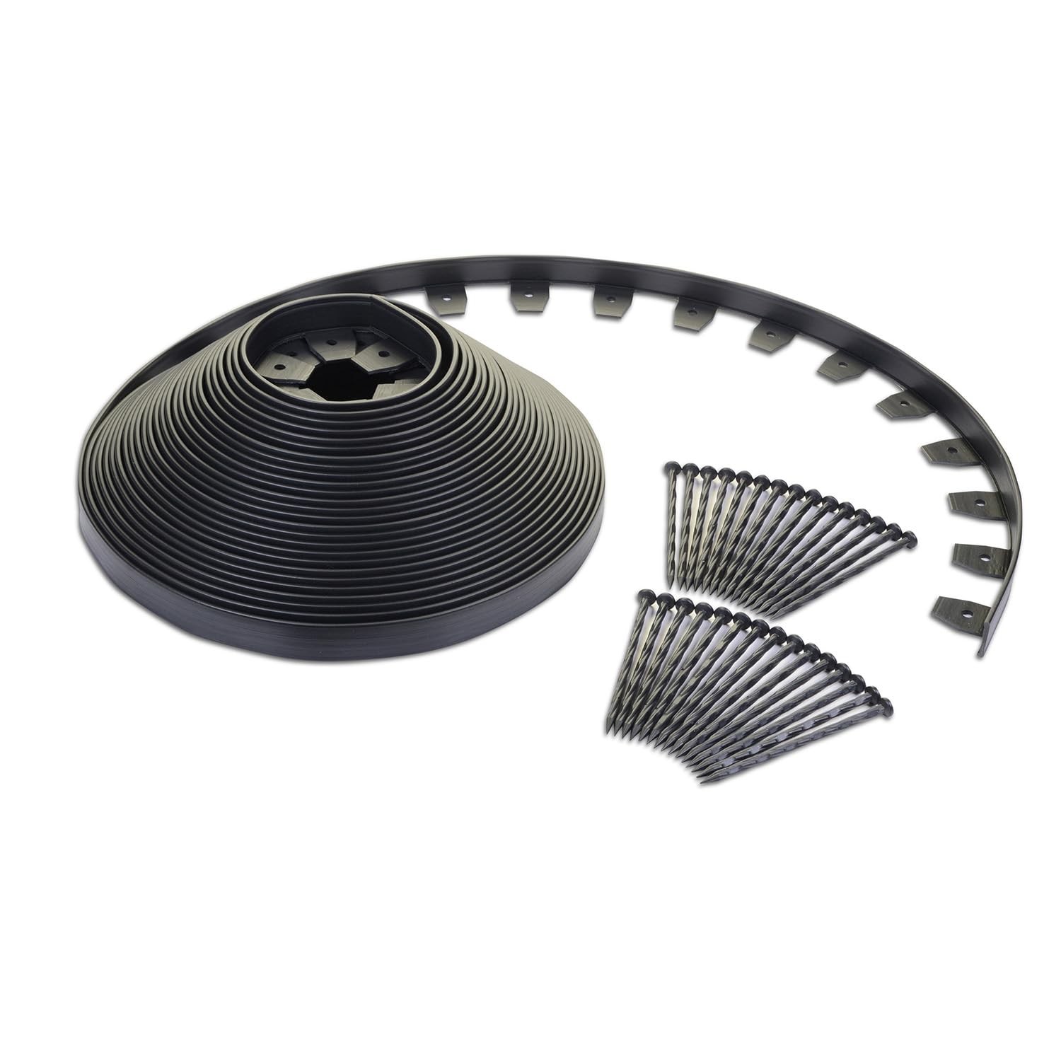Heavy Duty No-Dig Edging Kit - 100ft., Black gallery