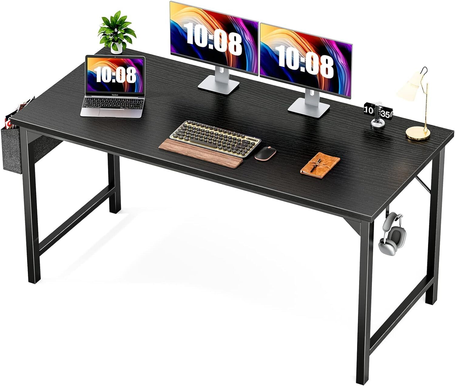 31-63" Modern Office Computer Desk Writing Work Study Table with Storage Bag gallery