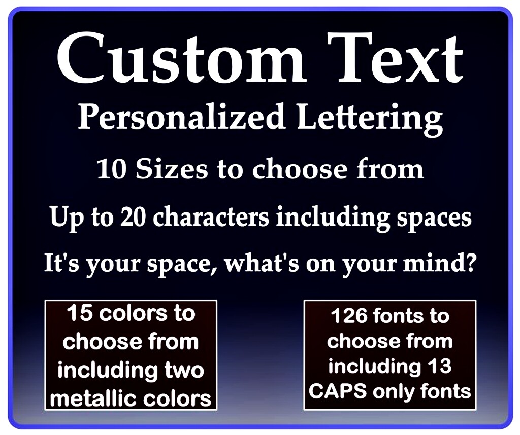 Custom Text Vinyl Decal Personalized Lettering Window Yeti Cup Sticker 10 Sizes gallery