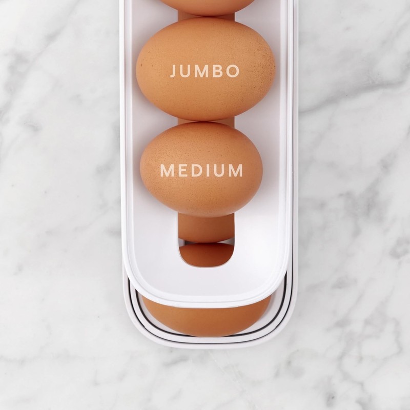 Rolldown™ Egg Dispenser, Space-Saving Rolling Eggs Dispenser and Organizer for R gallery