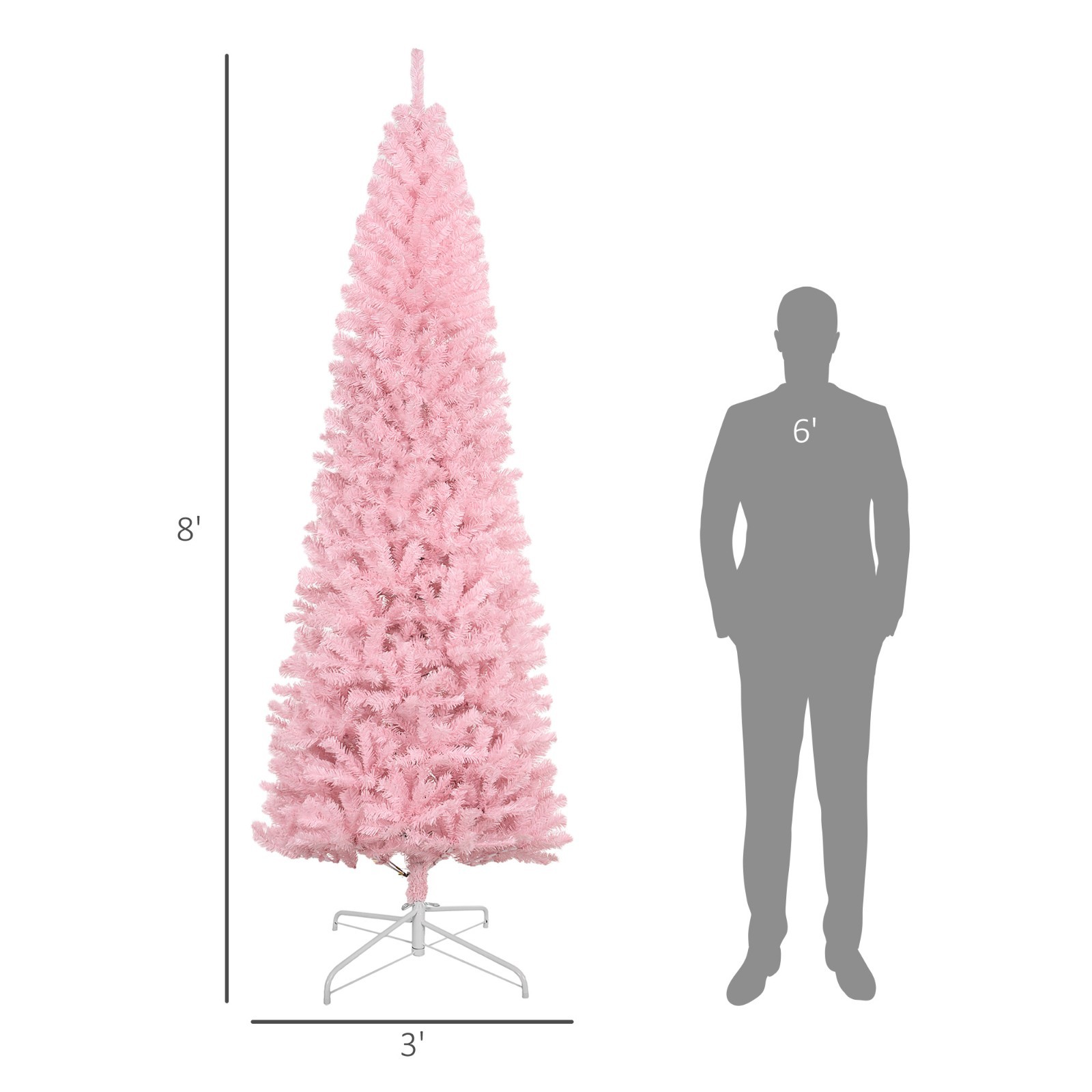 ❄️FREE SHIPPING!❄️Christmas Tree, 8 Ft Hinged, Unlit, Pencil, 1168 Branch Tips! gallery