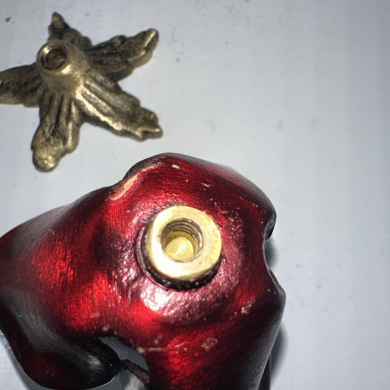 Brass Keepsake Long Stem Red Rose Urn for Token Ashes gallery