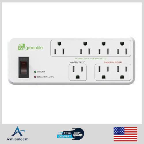Greenlite 3 ft 7 Outlet Indoor Power Strip White gallery