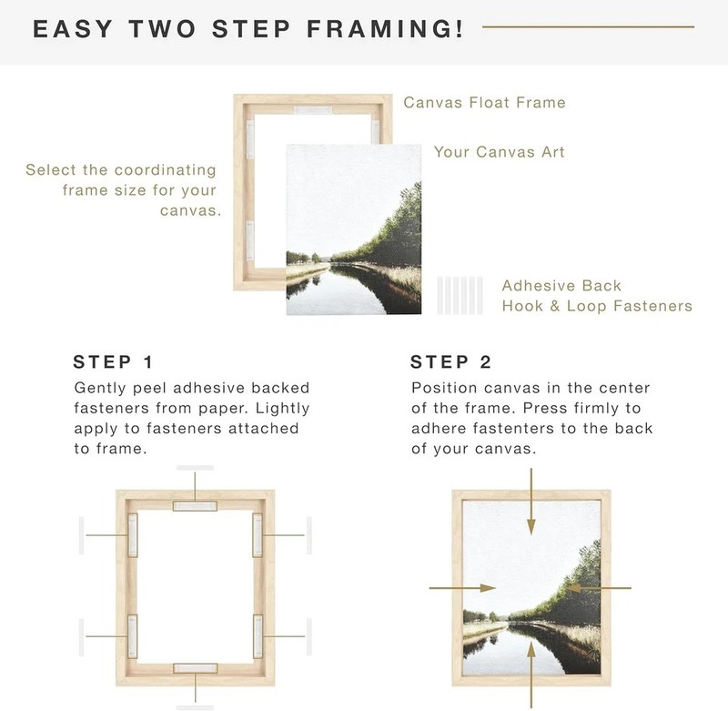 Canvas Float Frames 12X16 Frame, Natural Woodgrain for Finished Canvases, Vertic gallery
