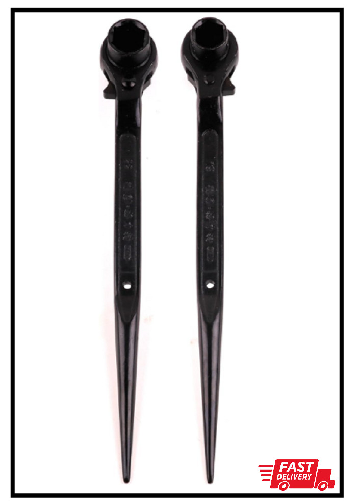 19Mm X 22 Mm Hexagon Scaffold Podger Spanner Ratcheting Socket Wrench gallery