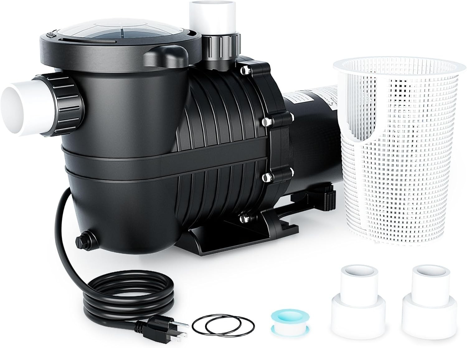LANCHEZ JH07502 In/Above Ground Pool Pump Self Primming Dual Speed, 1.5 HP gallery