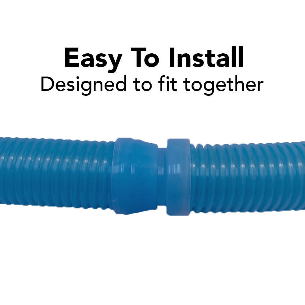 Puri Tech Pool Cleaner Vac Hose Kreepy Krauly Barracuda 1.5 in x 4 ft Blue 9 pk gallery