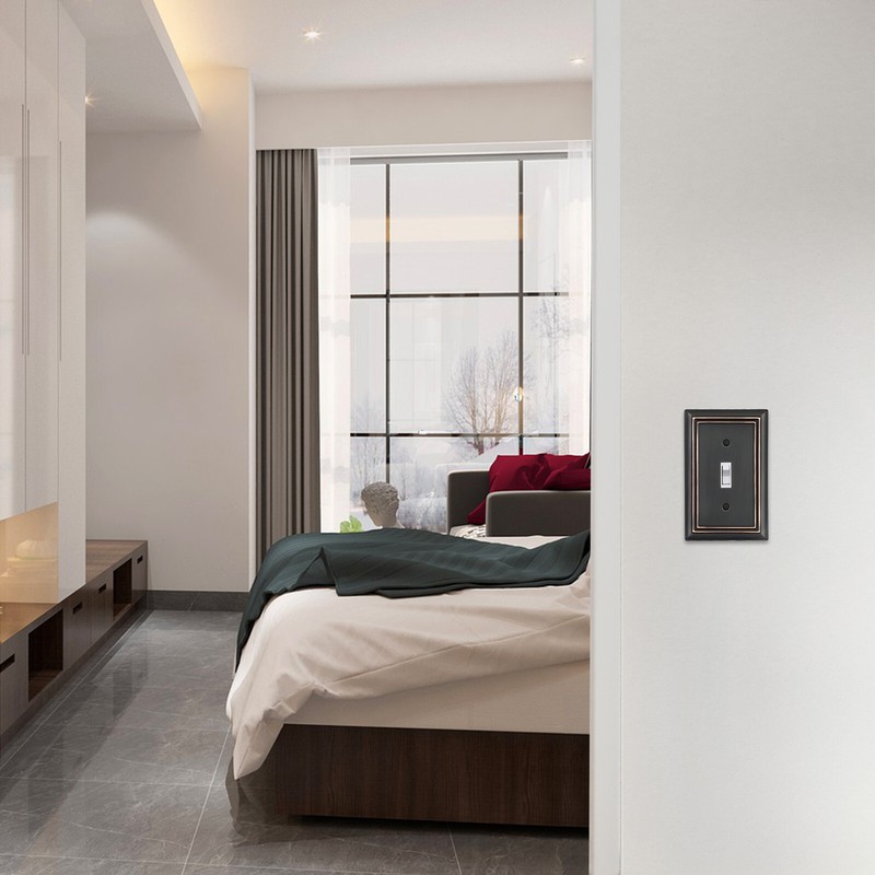DEWENWILS Toggle Wallplates, 4-Pack Aged Bronze Light Switch Covers, Heavy Duty gallery