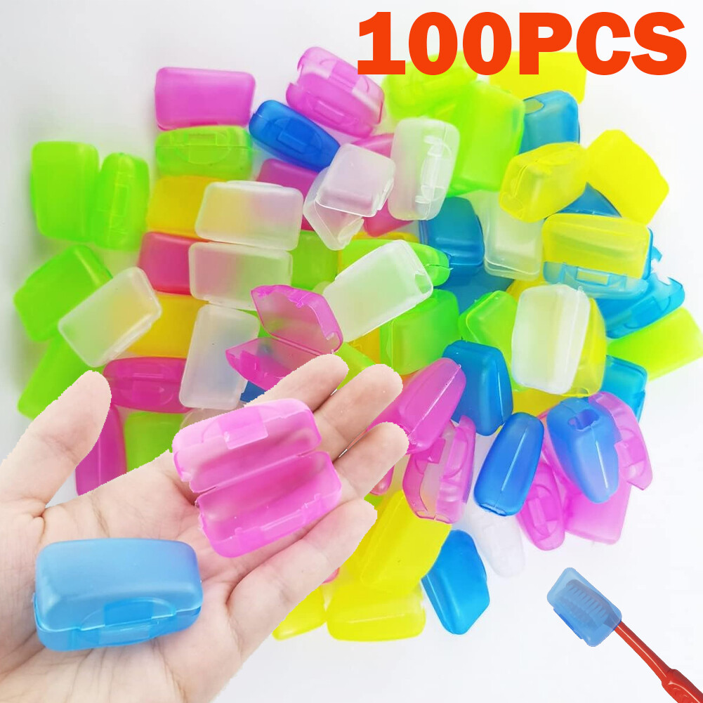 100Pcs/set Toothbrush Headgear Colorful Portable Tooth brush Cover Tooth Brush gallery