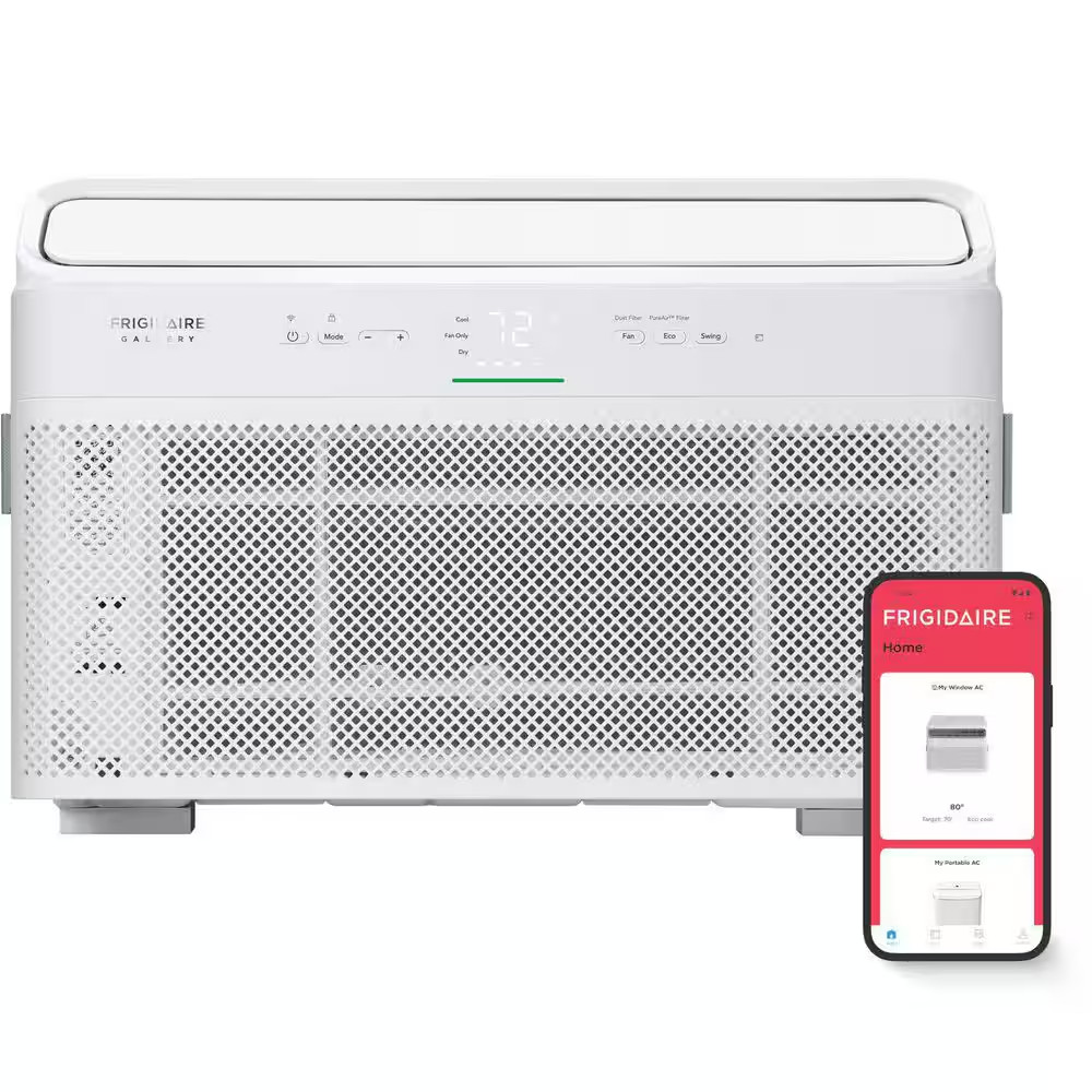 12,000 BTU Window Air Conditioner Cools 550 Sq. Ft. with Remote and Wi-Fi in Whi gallery