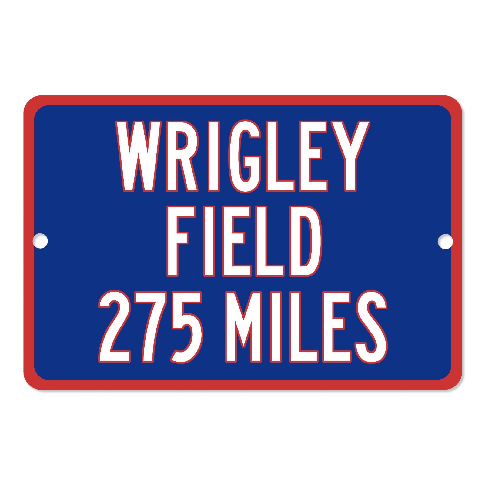 Wrigley Field Custom Distance Mileage Sign Chicago Cubs Baseball Fan Gift gallery