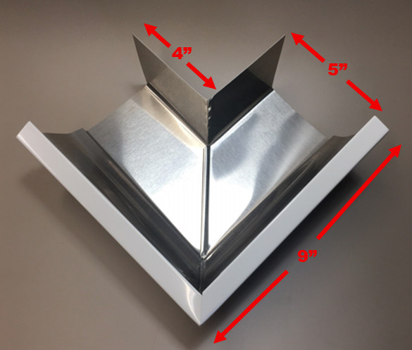 Gutter Box Miter 5" OUTSIDE Corner 90 ° | 21 Color Choices | 5K Gutter | K Style gallery