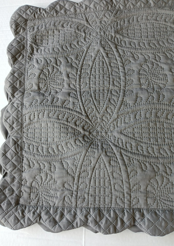 2 Gray Rectangle Quilted Pillow Covers 20 in x 36 in x 2 in gallery