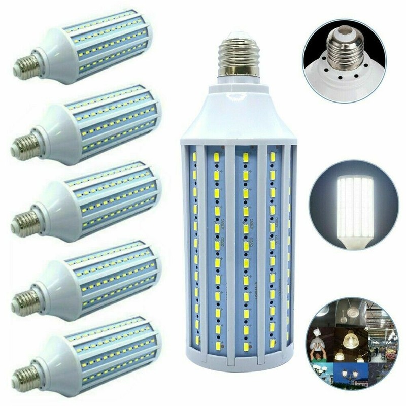 E26 LED Corn Light Bulb 6000K Cool Daylight White Super Bright 50W 60W 450W Eq. gallery