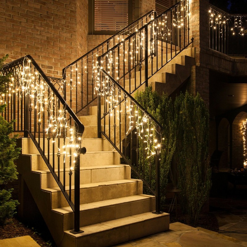 150 Icicle String Lights Indoor Outdoor Christmas Icicle Lights White Wire 8.5ft gallery