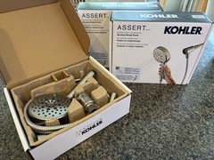 KOHLER Assert Multifunction Handheld Shower Head 6-Spray Brushed Nickel w/ Hose
