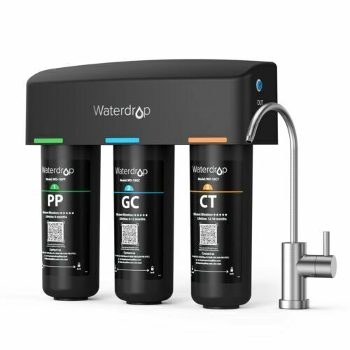 WaterdropTSB 3-Stage High Capacity Under Sink Water Filter,with Dedicated Faucet gallery