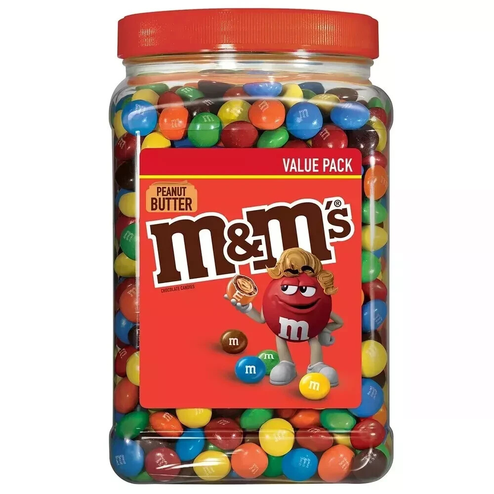 🔥M&M'S Peanut Butter Milk Chocolate Candy 55oz FRESH 08/2025 gallery
