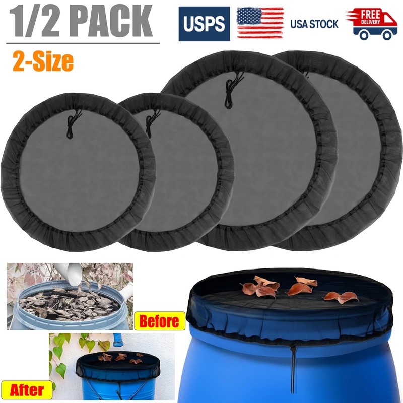 2Pcs Mesh Screen Cover Protector Netting For Rain Barrel Water Collection Bucket gallery