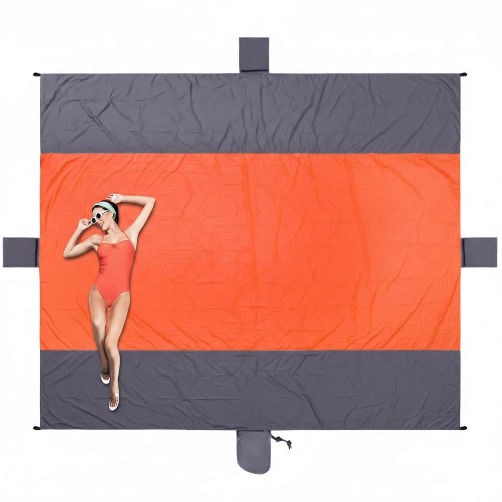 Extra Large Waterproof Beach Blanket 10x9ft Quick Dry Sandproof Mat for Camping gallery