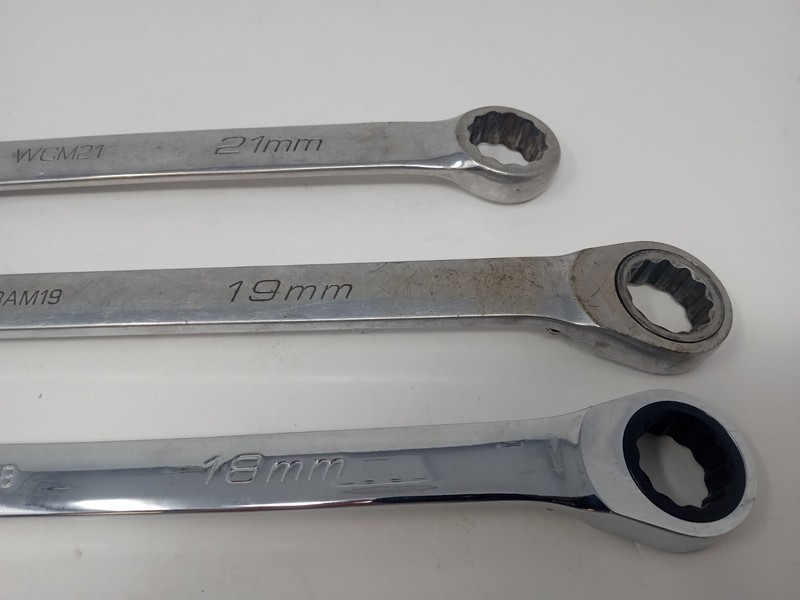 Icon Ratcheting Combination Wrench 7 Pc Set 14-19mm + 21mm Non Ratcheting gallery