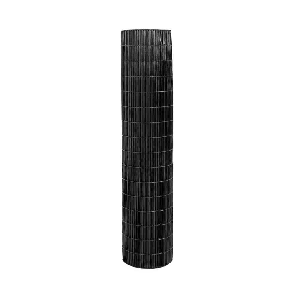 Welded Wire Fence 4 ft. x 50 ft. 16-Gauge Black PVC Coated Mesh 1/2 in. x 3 in. gallery