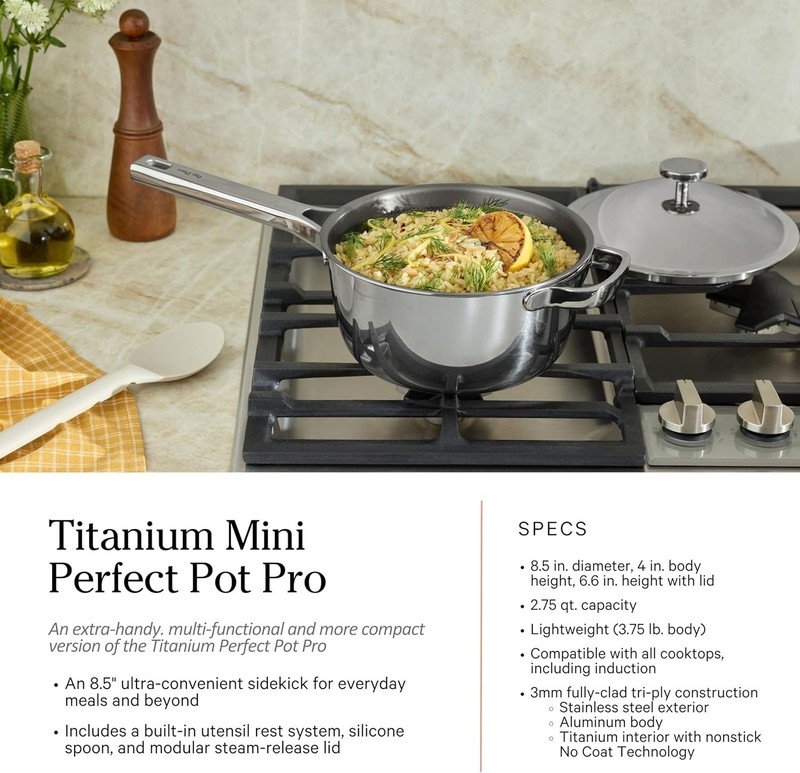 Our Place Titanium Pro Cookware Set (10-Piece) – Chrome - READ gallery