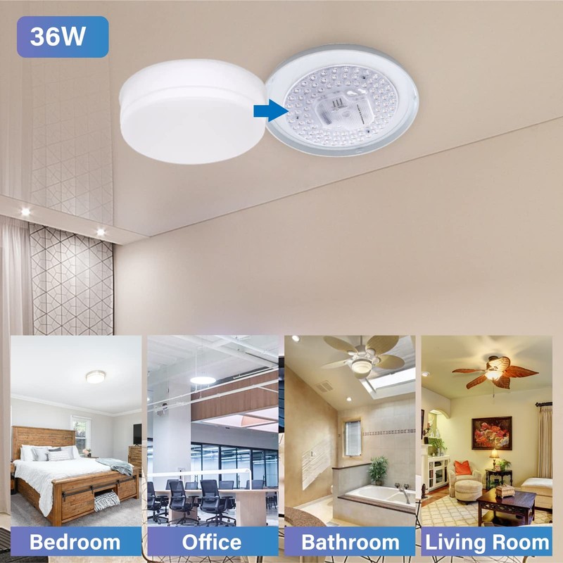 2Pack 36W LED Light Engine Retrofit Kit,6.69inch 3200LM 3CCT White gallery