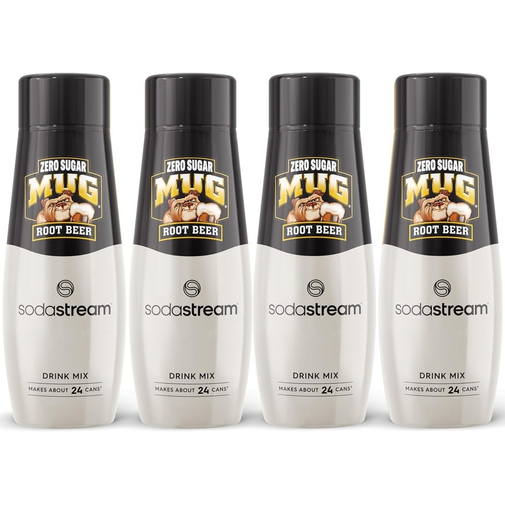 SodaStream Mug Root Beer Zero Sugar Drink Mix (440ml, 288 Fl Oz (Pack of 4)