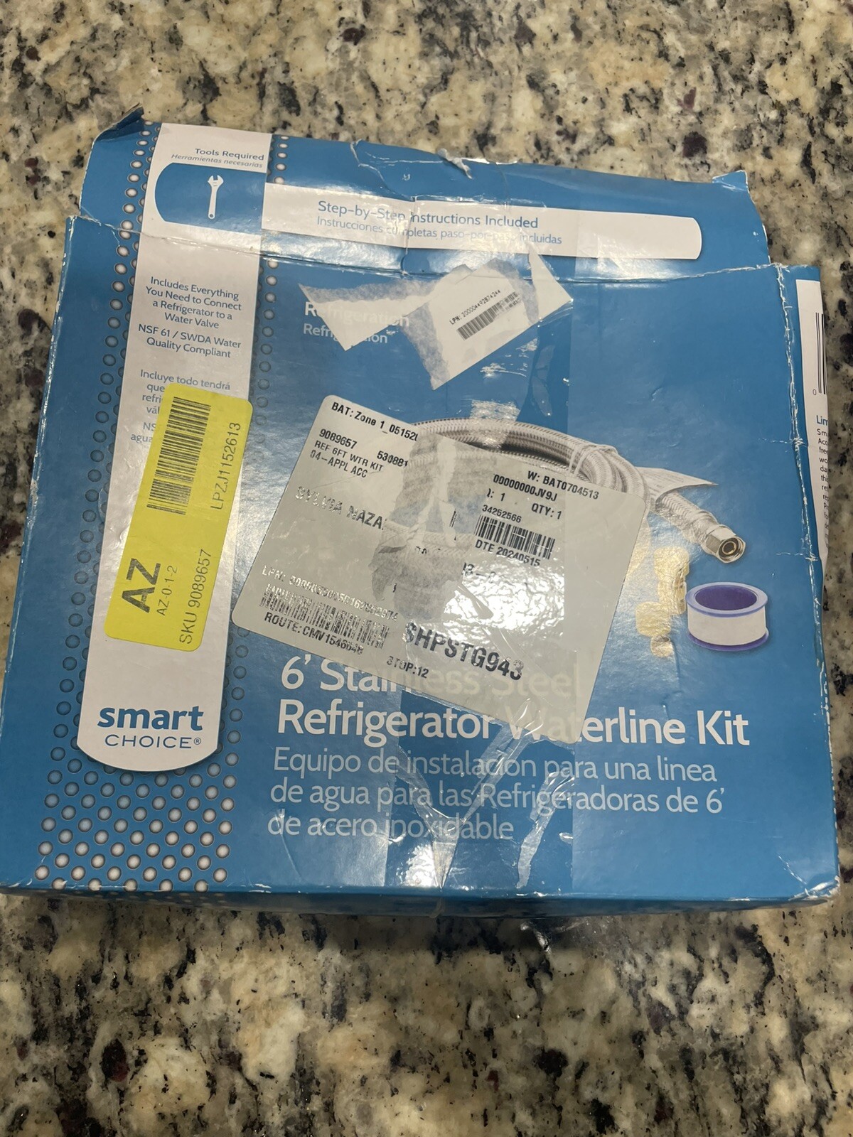 Smart Choice - 6" Stainless-Steel Refrigerator Waterline Kit - Silver gallery