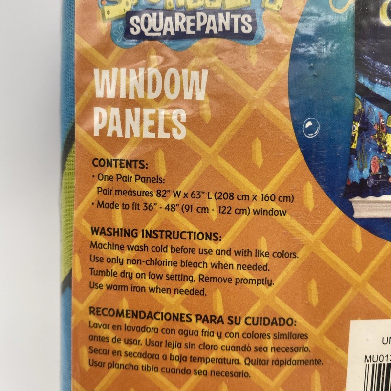 Nickelodeon SpongeBob SquarePants Window Panels 82x63in Star Moon Curtains Set gallery