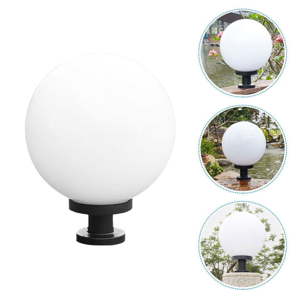 Walkway Lights Post Ball Lights Globe Fixture Solar Fence Wall Lamp gallery