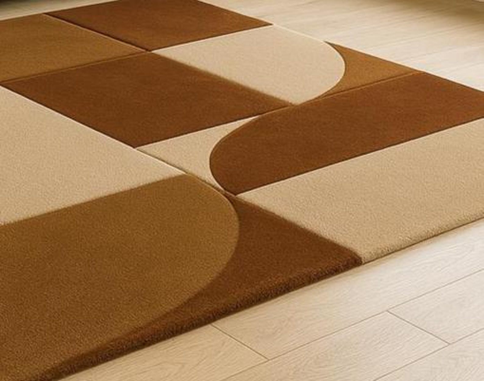 Handmade Rug | Irregular Rug | Wool Rugs | Living Room Rug | Tufted A292 gallery