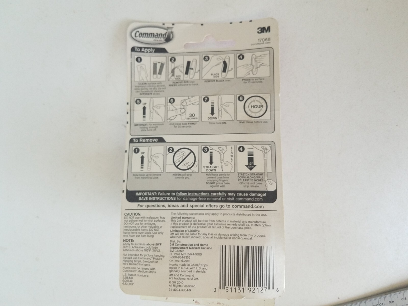 Damage Free Hanging Hooks General-purpose 1 Kg 3 Lb Command 3M Brand Two Pieces gallery