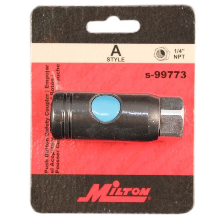 Milton® 1/4" FNPT A-Style Safety Coupler (Single Retail Pack) gallery