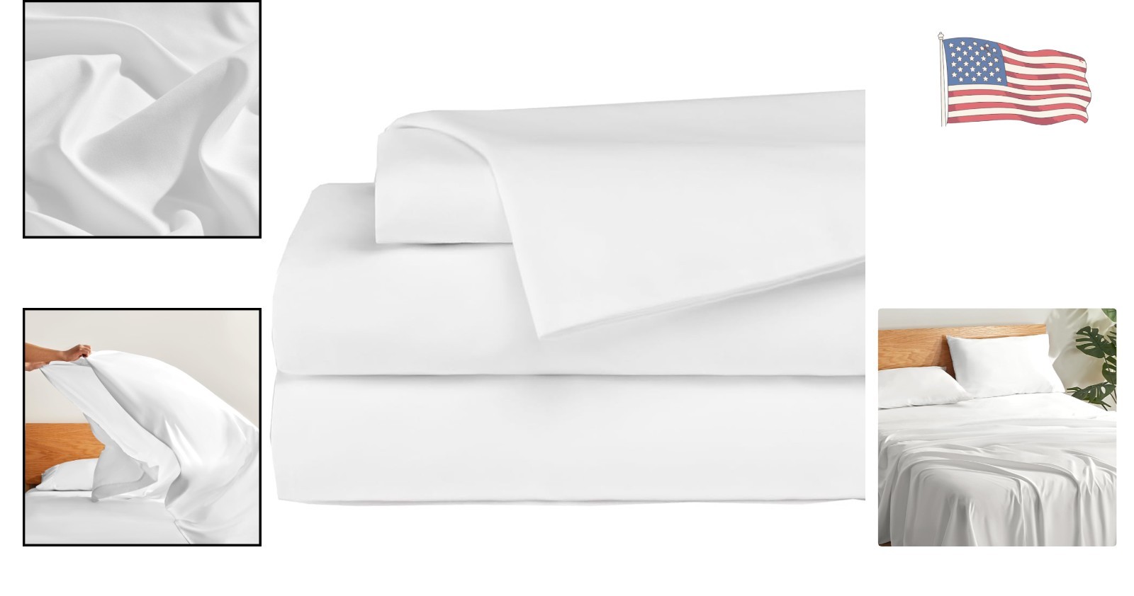 Skin-Friendly Twin Sheet Set - 3-Piece Microfiber Bedding for Cozy Sleep, White gallery