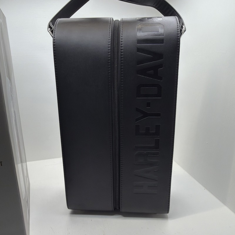 Harley-Davidson Repeat Engine Pattern Wine Bottle Hard-Sided Case Tote Set gallery