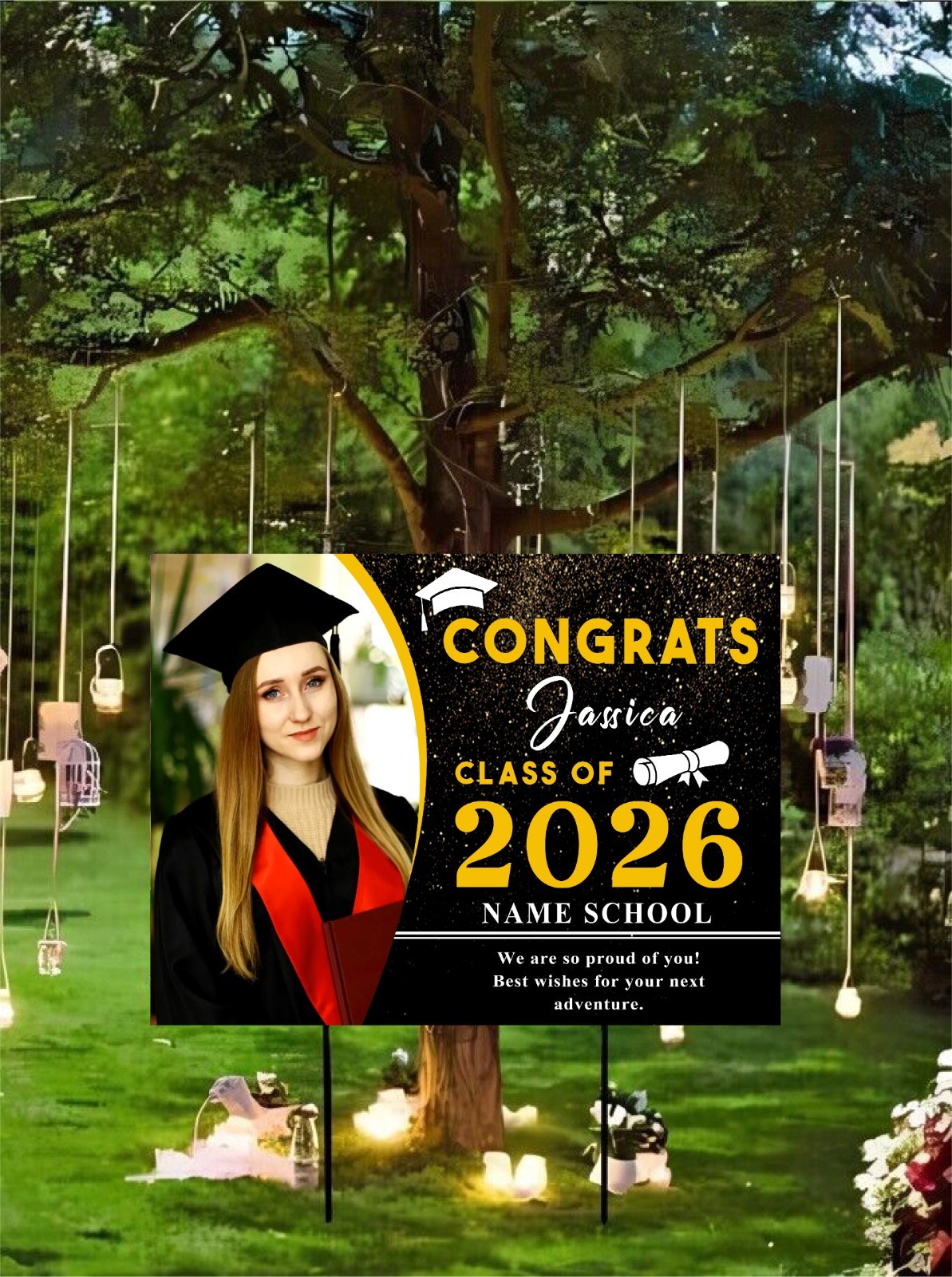 Personalized 2025 Graduation Decorations-Congrats Grad Yard Sign Decoration gallery